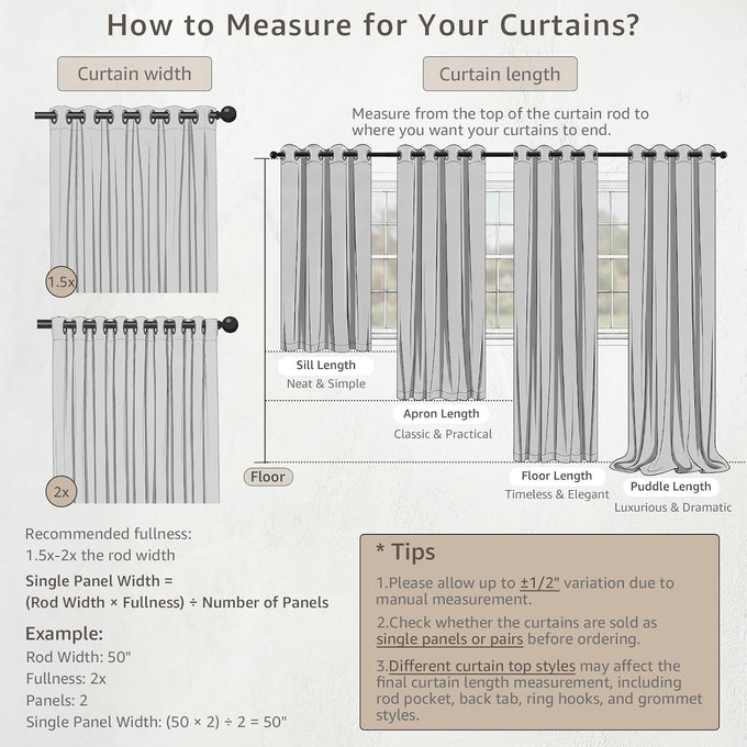 jinchan Boho Blackout Curtains 108 Inches Long for Bedroom Living Room