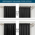PRIMROSE Black Curtains 120 inch for Living Room Velvet Drapes Blackout Rod Pocket Back Tab Window Treatment Semi Room Darkening Decor Curtains for Bedroom Set of 2 Panels