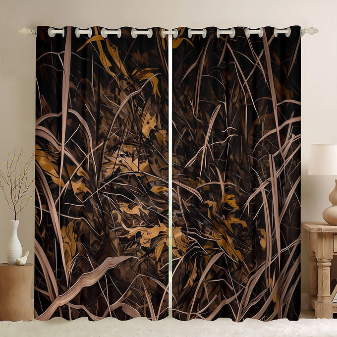 Feelyou Camouflage Camo Treatments Window Curtain 2 Panels 52 x 90 Inch