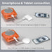 HOMPOW Mini Projector, 1080P Supported Portable Bluetooth projector