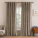 MIULEE Velvet Curtains 52x108 inches 2 Panels Light Taupe Blackout Curtains