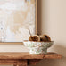 LE TAUCI 10" Ceramic Decorative Bowl, Key Bowl for Entryway, Handcrafted Sturdy Pedestal Bowl, French Country Fruit Bowl for Kitchen Counter, Centerpiece, Vine Green