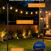 4 Pack String Light Poles for Outside, Adjustable Metal Patio Light Poles