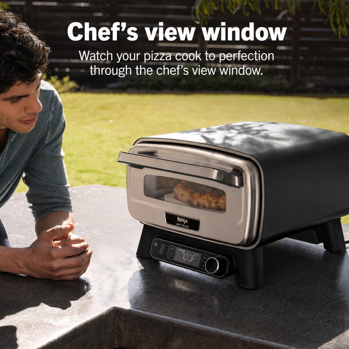 Ninja Artisan Pizza Oven, 12-in Pizza in 3-Min, 700F, 5-in-1, Gray, MO201