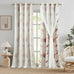 Leeva Print Curtains for Bedroom, Flower Patterned Blackout Window Treatments Curtains 60 Inches Wide for Sliding Doors Hallway, 60 x 106 Inches