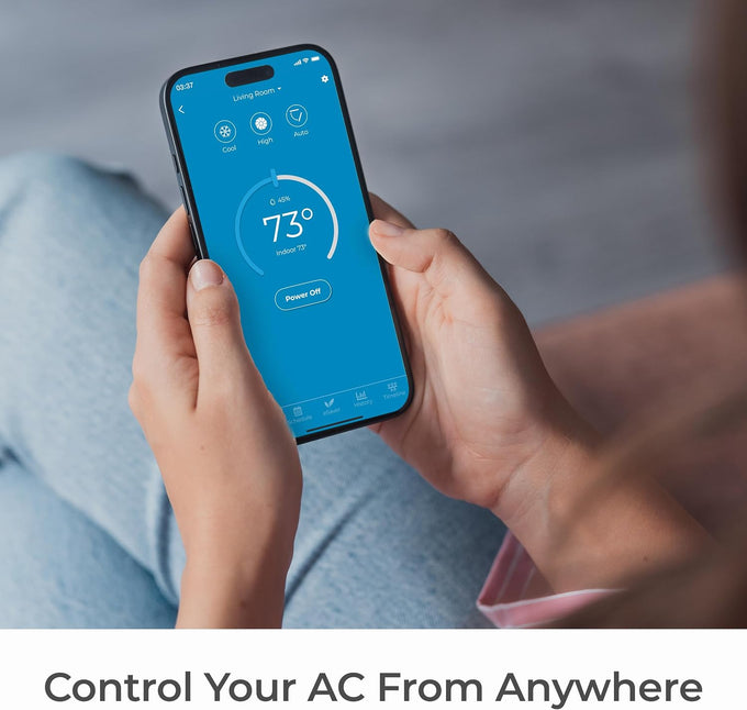 Breez Eco Smart AC Controller for Mini-Split, Window, Portable ACS (White)