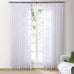 TWOPAGES Beige Pinch Pleated Voile Sheer Window Curtain, 36Wx96L, 1 Panel
