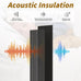IMXPW 4-Piece Acoustic Wood Wall Panels, 3D Fluted Soundproof Wood Slat Wall Panels for Interior Wall Decor, 94.5" x 7.9"-Black
