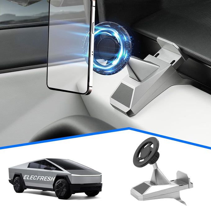 ELECFRESH Magnetic Phone Mount for 2024-2026 Tesla Cybertruck Accessories