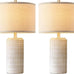 AIEAMPDO 23'' Set of 2 Modern Ceramic Table Lamps for Living Room Bedroom