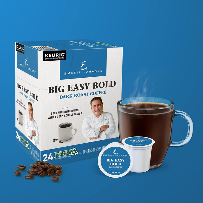 Emeril Big Easy Bold Keurig Single-Serve K-Cup Pods, Dark Roast Coffee, 96 Count