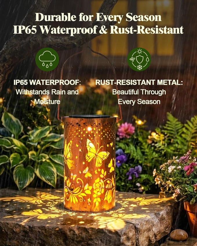 DIBIEECN Birthday Gifts for Women, Solar Lanterns, Butterfly, 4 Pack