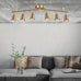 6 Light Track Lighting Kit, Matte Brass Finish Foldable and Adjustable with Modern Ceiling Spotlight for Kitchen,Living,Bed Room Home Improvement