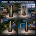 Solar Yard Outdoor Solar Floor Lamp Resin Wicker Solar Light Outdoor Waterproof for Yard, Garden, Pathway, Deck, Dazzle Dance