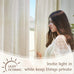 jinchan Lined Linen Curtain 84 Inch Light Filtering Grommet 1 Panel Beige