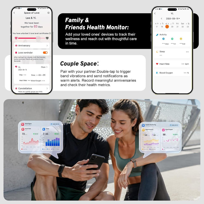 Screenless Activity Tracker 24/7 Health & Fitness trackers for Women & Men