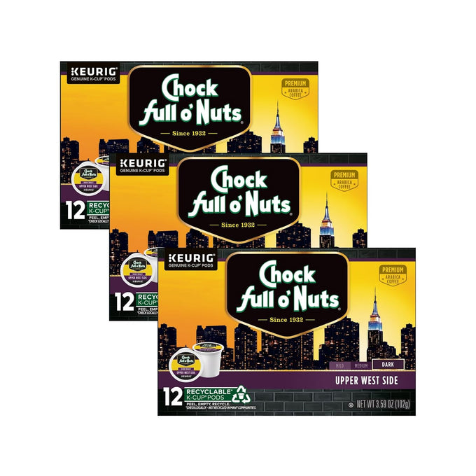 Chock Full o' Nuts K-Cup Pods - Colombian, 6-Pack of 12 K-Cup Pods