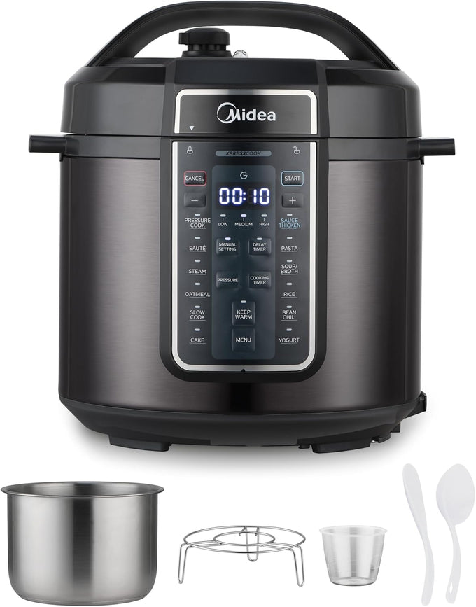 Midea 12-in-1 Electric Pressure Cooker, 8 Quarts, Stainless Steel Inner Pot