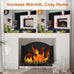 26" Fireplace Back Plates with Feet, Lightweight Firebacks for Fireplace, Iron Fireplace Reflector Plate, Fireplace Heat Reflector, Fireplace Wall Protection, Heat Resistance up to 1400°F