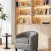 GarveeHome Accent Chair Living Room Chairs Barrel Boucle Chairs Comfy Armchairs for Bedroom Reading Room Reception Chairs(Black)