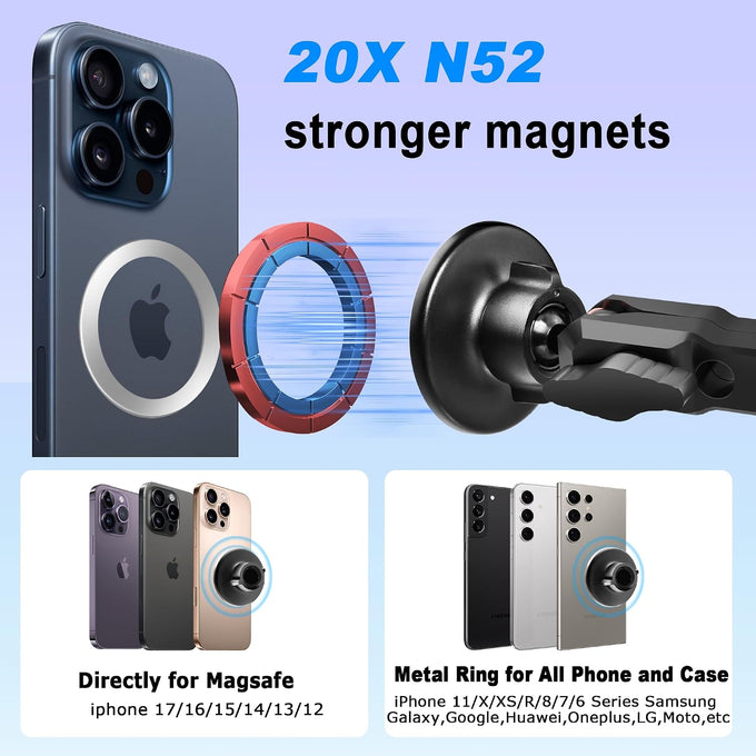 Magnetic Wireless Charging Phone Mount for Ford Bronco 2021-2026 2/4 door