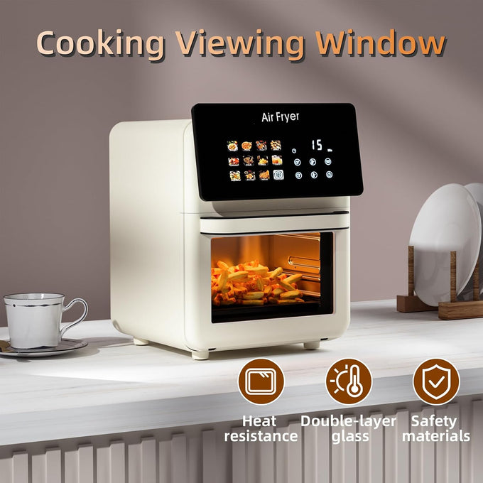 10L Black Air fryer Oven & Multifunctional Digital Rotisserie