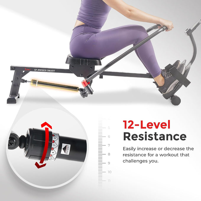 Sunny Health & Fitness Smart Full Motion Rower