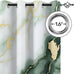 Marble Blackout Curtains for Bedroom Living Room, Turquoise Marble Curtains & Home Decor, Abstract Luxury Window Treatments, Thermal Grommet Nordic Modern Drapes, 96" Curtains 2 Panel Set