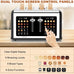 4 Slice Toaster Touch Screen, Stainless Steel Toasters Digital Timer, Dual Control Panel Toasters, 8 Shade Settings 6 Bread Types for Bagel, Cancel, Defrost 1650W Black
