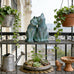 Newman House Studio Garden-Statues Cats Kitten-Couple Figurines Decor - Polyresin Sculpture for Outside Farmhouse Yard, 8.9 * 8.3 * 10.9 Inch