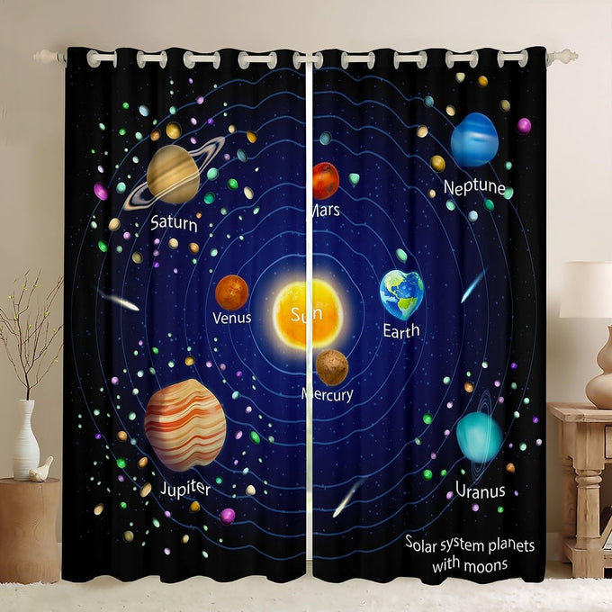 Feelyou Kids Zoo Animal Window Curtains Cute Wild Animals Curtains for Bedroom Cartoon Safari Wild Window Drapes for Boys Girls Teens Exotic Natural Theme Window Treatments, 52x84 Inches,2 Panels