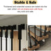Customizable Styles Wrought Iron Balusters, Black/Gold/White Stair Rods for Steps/Corridor, Universal Metal Stair Spindles for Prevent Falling(Gold (1 pc),30in/76cm)