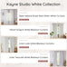 Kayne Studio Grayish White Velvet Pinch Pleated Back Tab Curtains 112 Inch