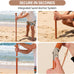 Jihfmo 7ft Cream/White Boho Fringe Beach Umbrella, 8mm Ribs, Sand Anchor