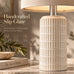 PoKat 23" Modern Ceramic Table Lamp Set of 2 for Living Room Bedroom, White