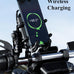 BRCOVAN Motorcycle Phone Mount with Qi Wireless & USB-C Charger