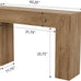 Epecoya 43-Inch Wood Console Table for Entryway, Light Oak Brown