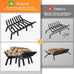 Jusgym Fireplace Grate 24 in with 8 Support Legs and Fire Tongs & Poker