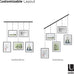 Umbra Exhibit Picture Frame Set, Adjustable Wall Mount, Set of 5, Black