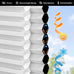 LazBlinds No Drill Cordless Day Night Cellular Shades, 34.5"W x 64"H, White