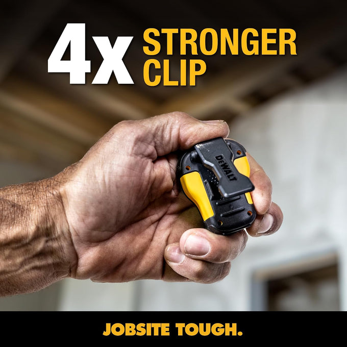 DEWALT Mini Wearable Bluetooth Speaker, Clip-On Jobsite Pro (Yellow)