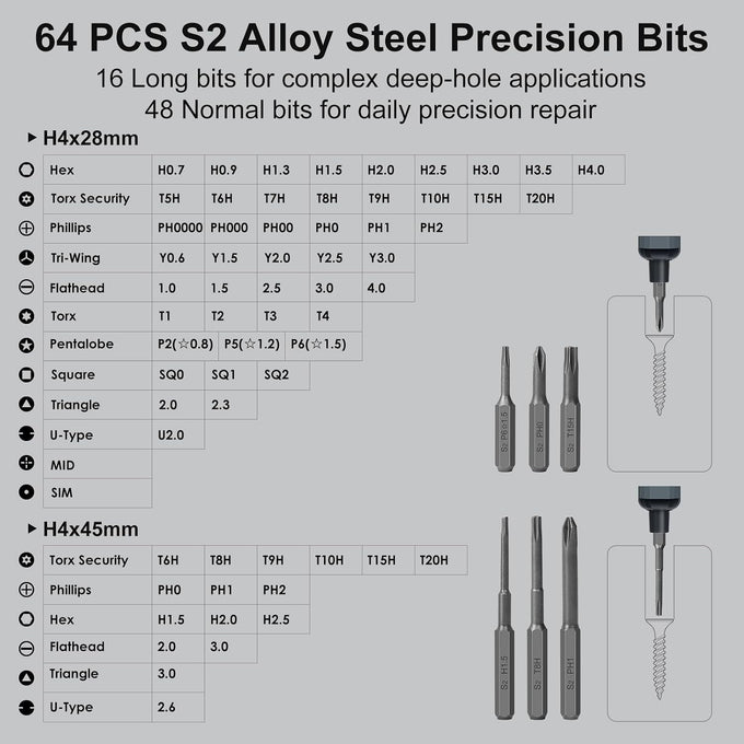STREBITO Mini Electric Screwdriver Set, 70 in 1 Small Electric Screwdriver