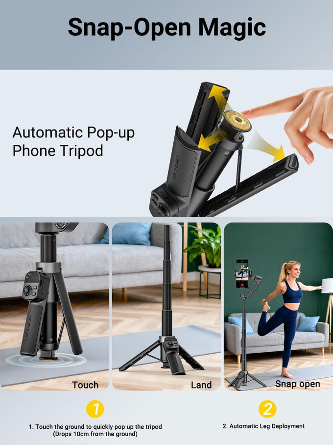 AOCHUAN Smart X3 360° Pan Rotation Gimbal Stabilizer for iPhone w/Remote