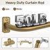 Curtain Rod 2 pack 32-90", Heavy Duty Curtain Rods, Brushed Gold