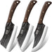 HOSHANHO Butcher Knife Set, Sharp Kitchen Knife Set & Roll Bag Gift for Men