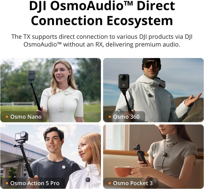 DJI Mic Mini (1 TX + 1 Mobile RX), Wireless Microphone for Smartphone