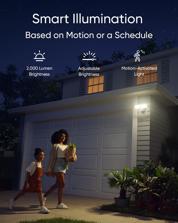 eufy Security Floodlight Camera E340, Dual-Lens, 360° Coverage, 8X Zoom