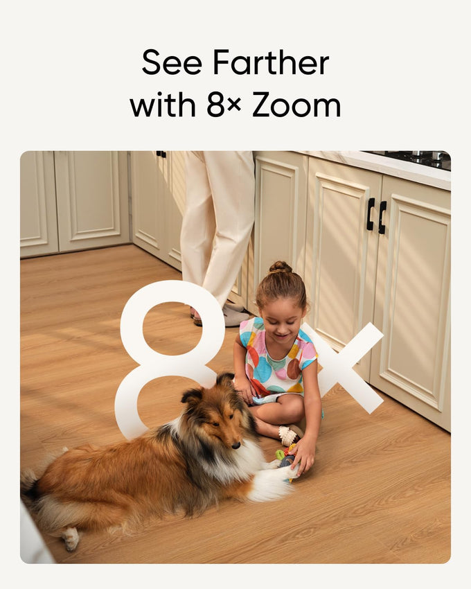 eufy Security 4K Indoor Cam S350, No Subscription, Dual Cameras, 8× Zoom