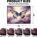 Purple Gold Celestial Butterfly 5'x7' Area Rugs for Living Room Mat