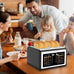 4 Slice Toaster Touch Screen, Stainless Steel Toasters Digital Timer, Dual Control Panel Toasters, 8 Shade Settings 6 Bread Types for Bagel, Cancel, Defrost 1650W Black